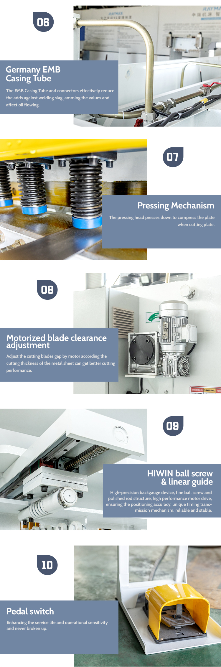 16 毫米 6 米鋼板數控液壓剪板機