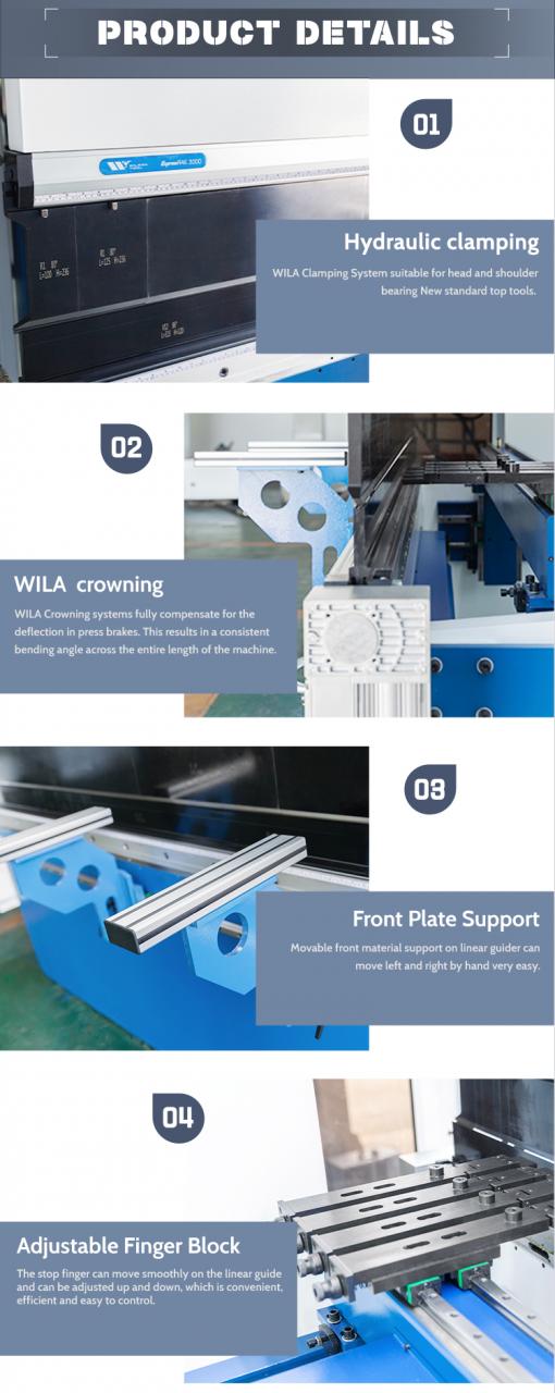 63t 2500mmの油圧出版物ブレーキ機械4の軸線CNCの出版物ブレーキ